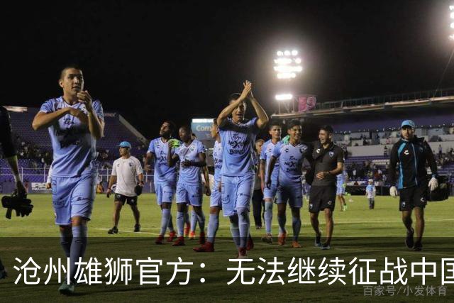 沧州雄狮官方：无法继续征战中国足球职业联赛